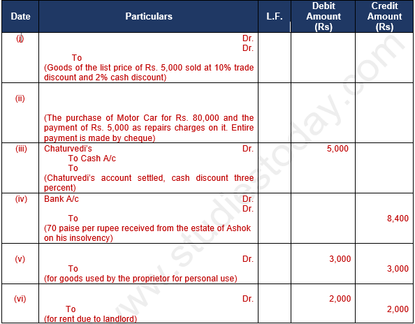 DK Goel Solutions Class 11 Accountancy Original Entry Journal-43