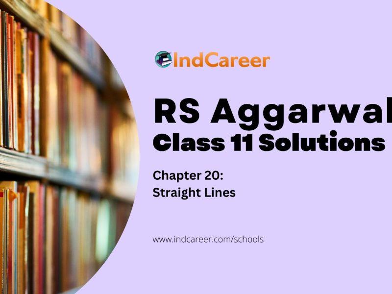 RS Aggarwal Solutions for 11th Class Maths Chapter 20-Straight Lines