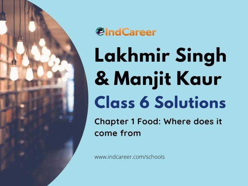 Lakhmir Singh Manjit Kaur Solutions for Class 6 Science: Chapter 1- Food: Where does it come from