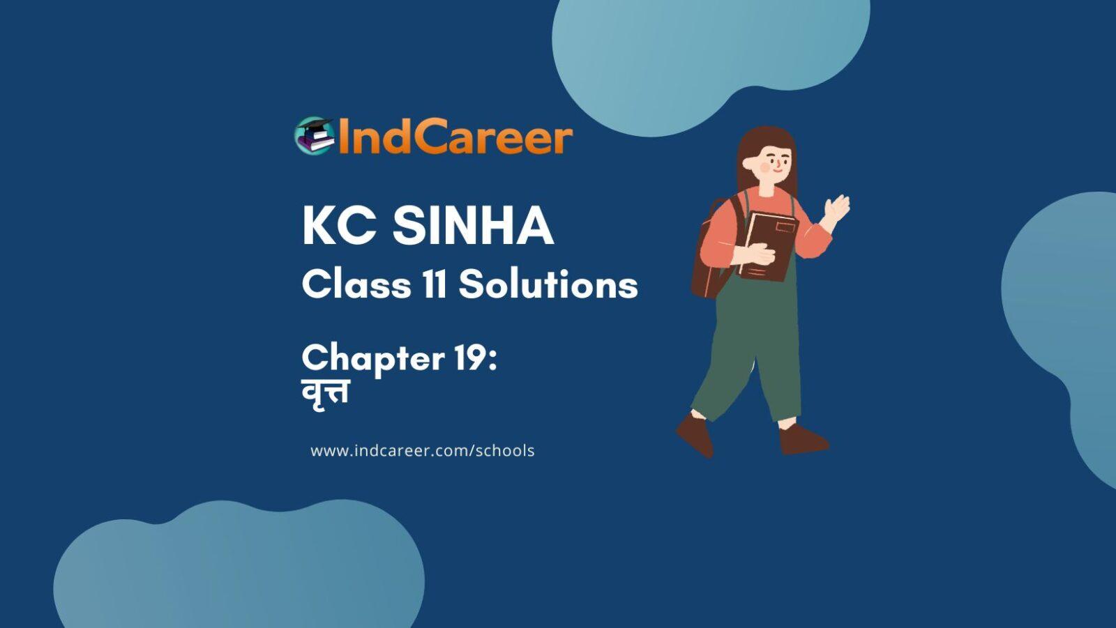 KC Sinha: Exercise 19.3 - Mathematics Solution Class 11 Chapter 19 वृत्त