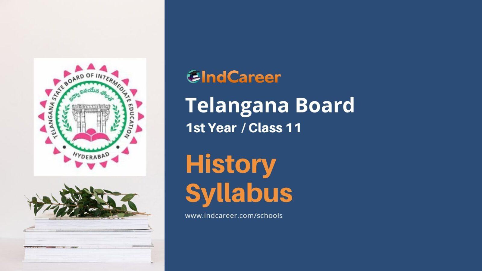 TS Inter 1st Year History Syllabus: Download Telangana Board Class 11 Syllabus