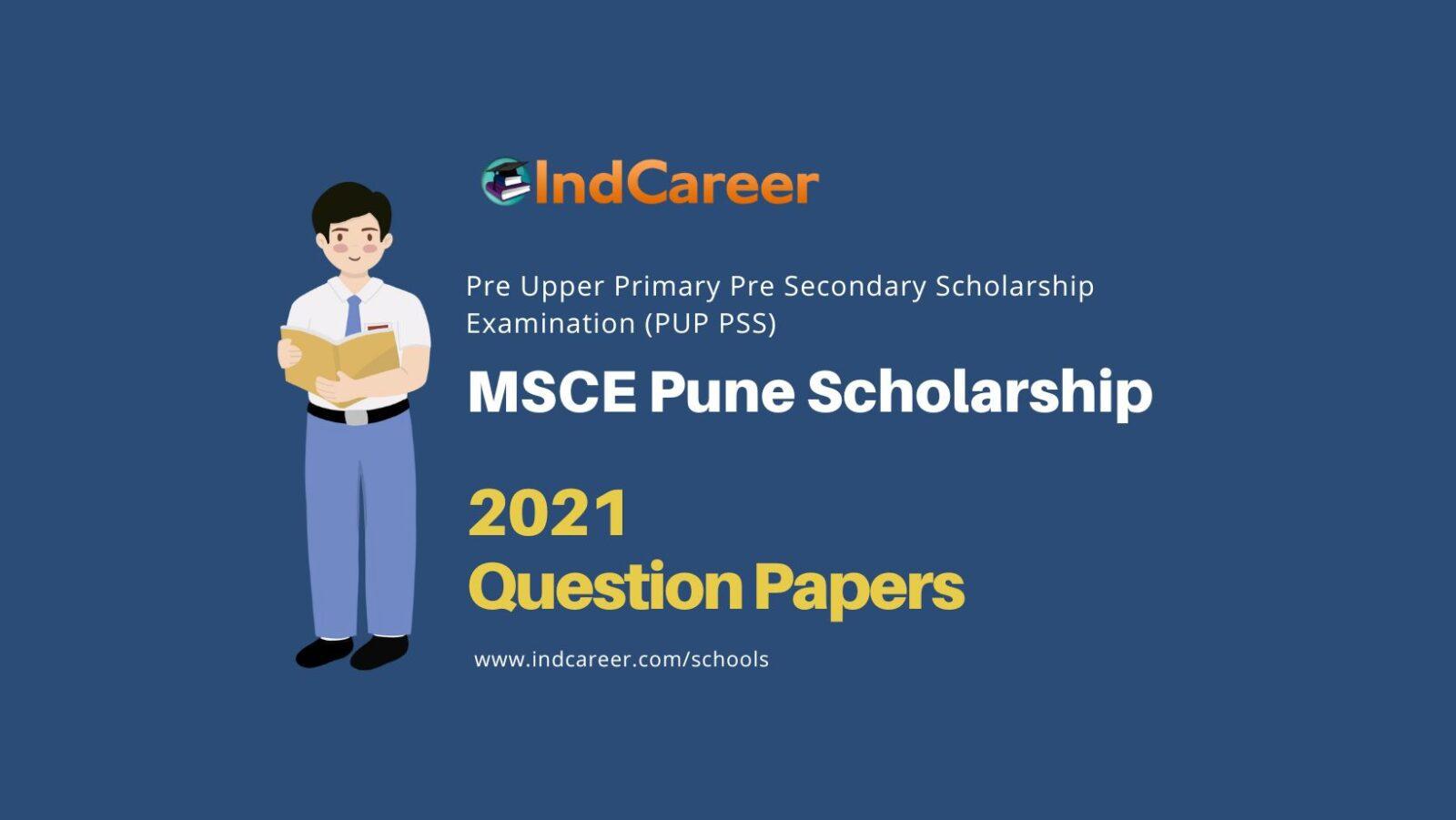 MSCE Pune Scholarship 2021 Question Papers