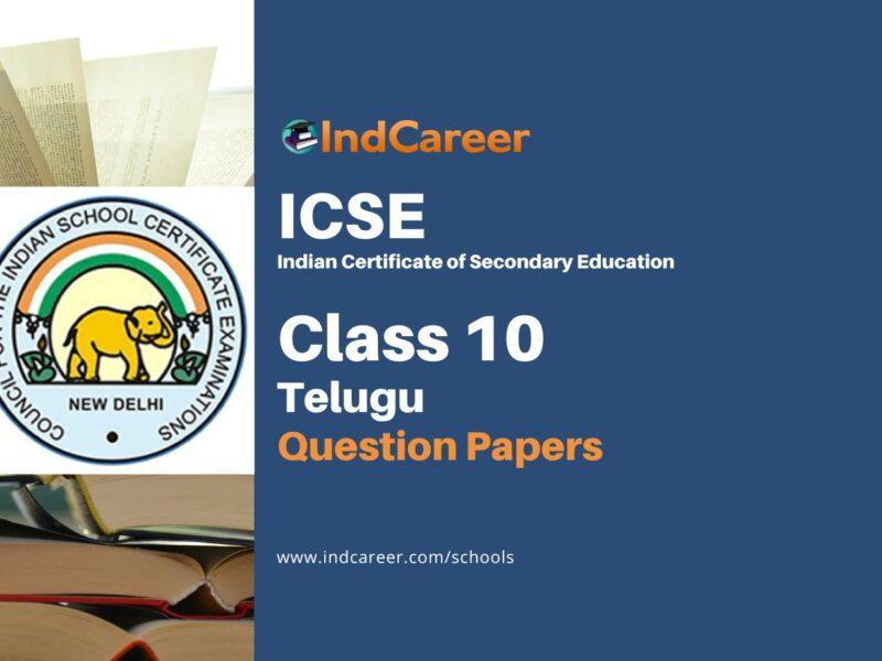 ICSE Class 10 Telugu Previous Year Question Papers