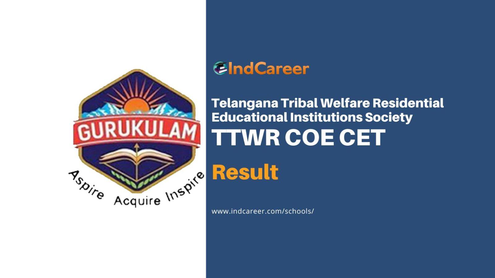 TTWR COE CET Result