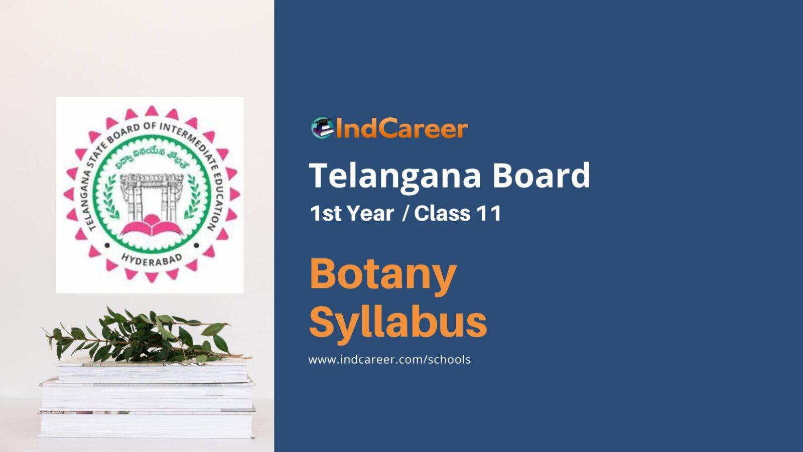 TS Inter 1st Year Botany Syllabus: Download Telangana Board Class 11 Syllabus