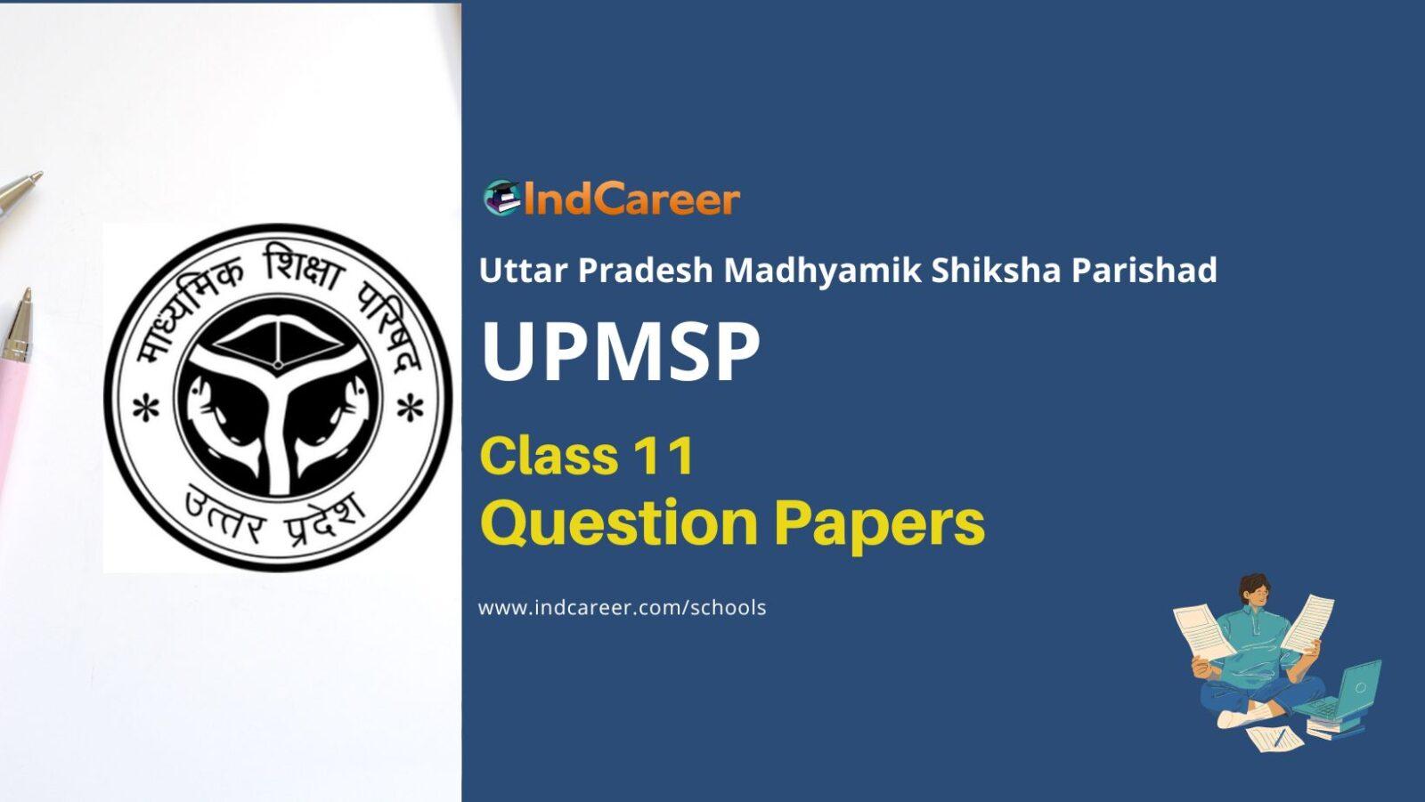 UP Board Class 11 Previous Year Question Papers