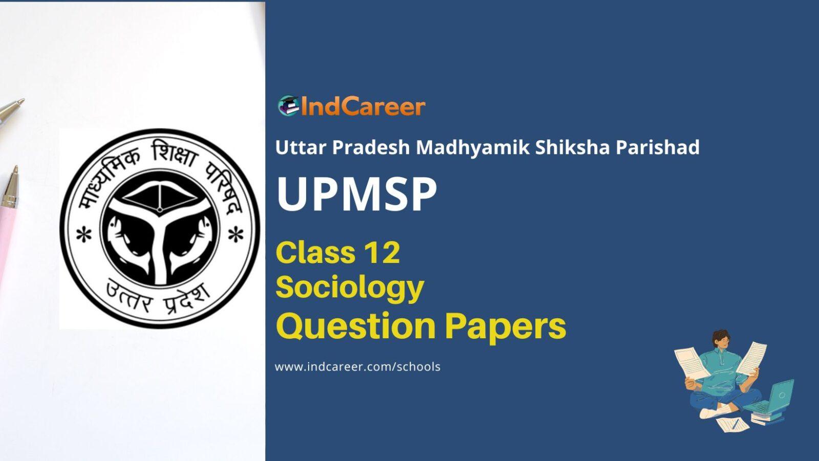 UP Board Class 12 Sociology Question Papers