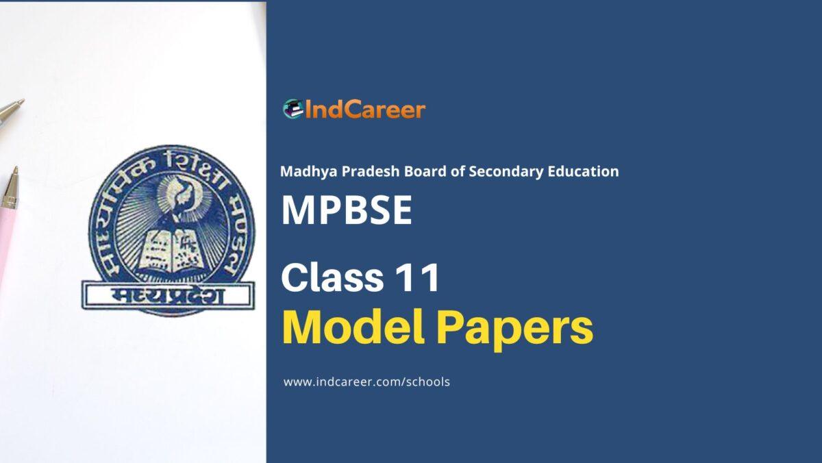 MP Board Class 11th Model Paper: Download MPBSE Class 11 Sample Question Papers