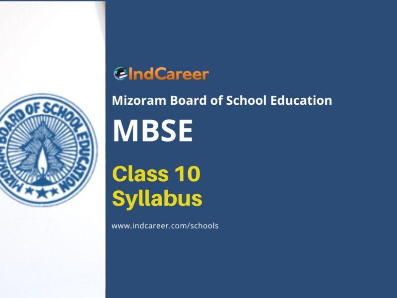 MBSE HSLC Syllabus: Mizoram Board Syllabus for Class 10