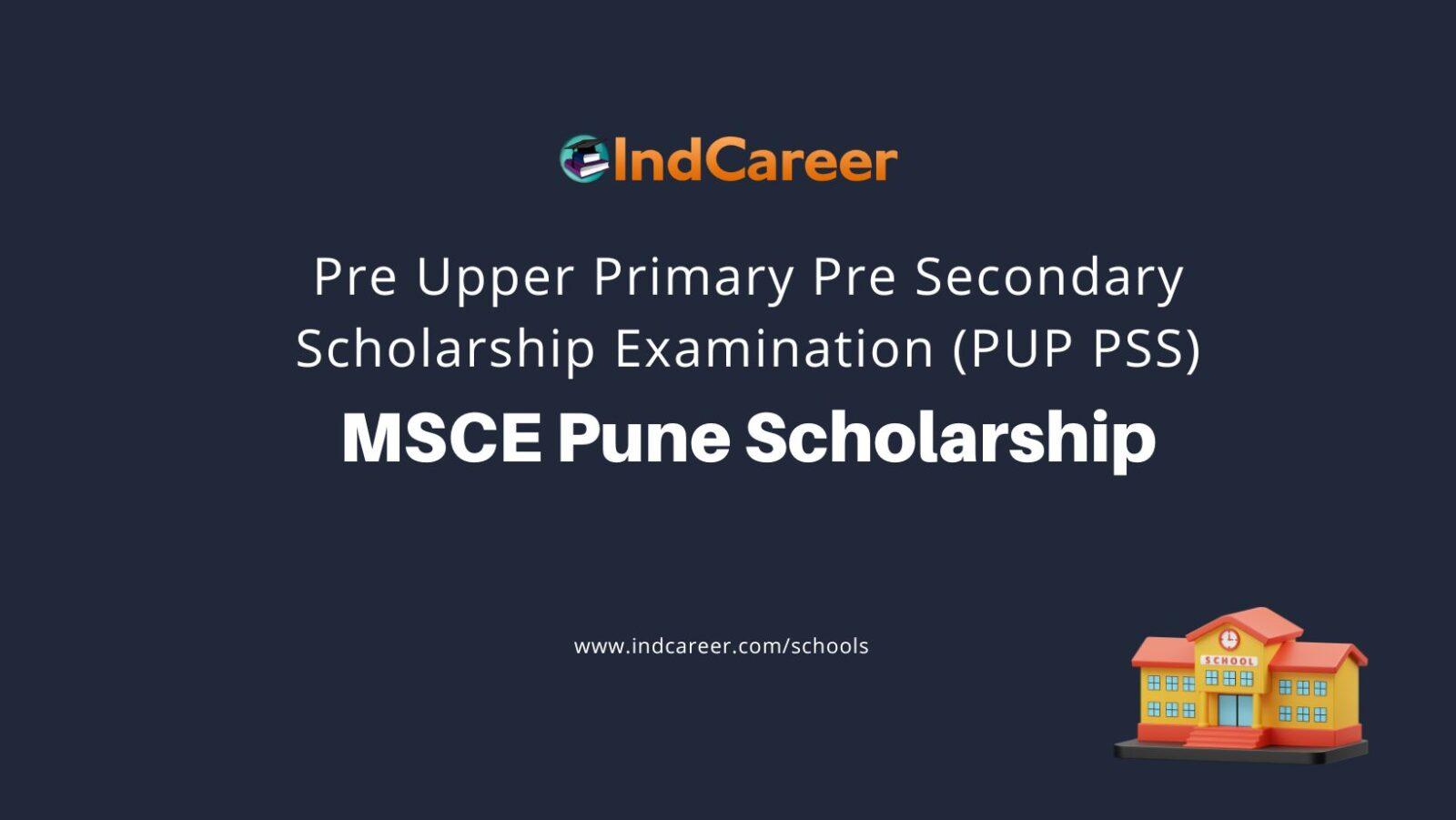 MSCE Pune Scholarship