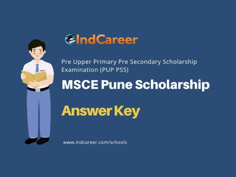 MSCE Pune Scholarship Answer Key