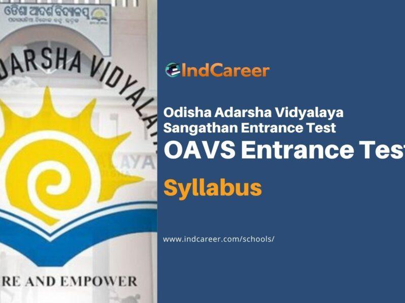 OAVS Entrance Test Syllabus