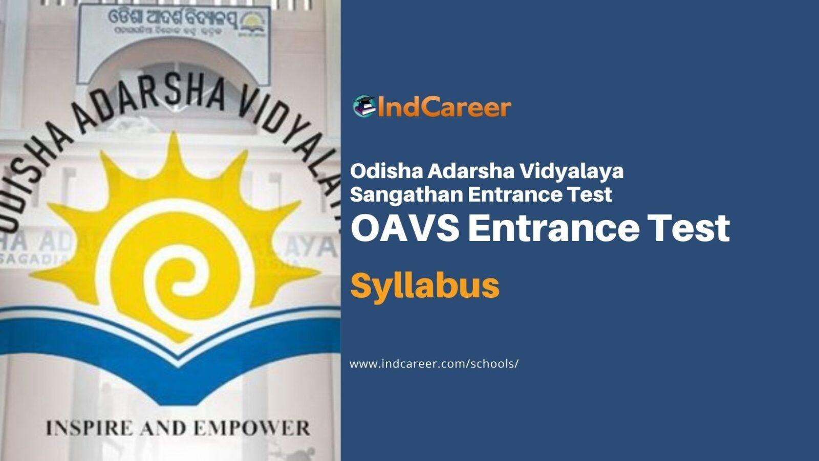 OAVS Entrance Test Syllabus