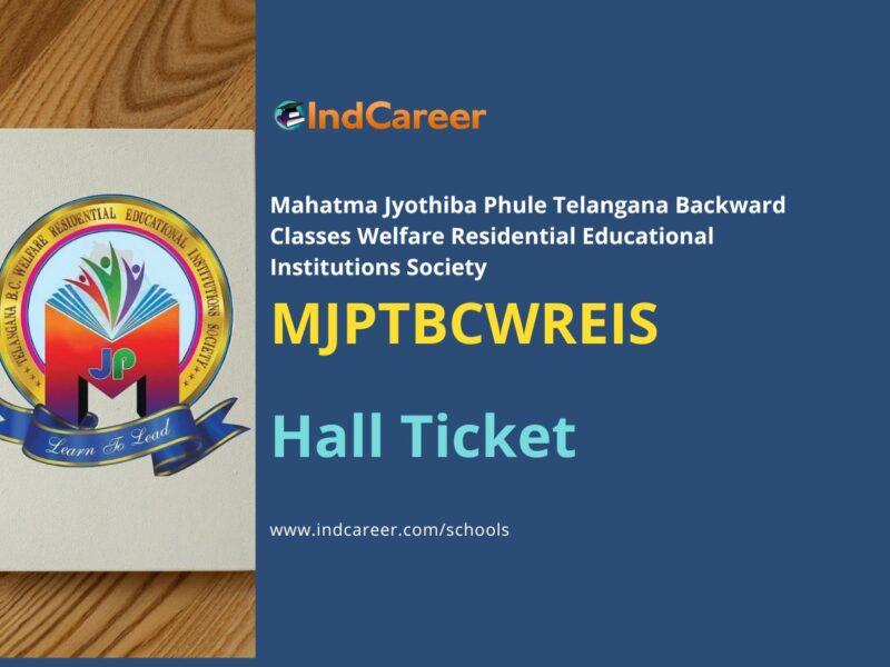 MJPTBCWREIS Hall Ticket