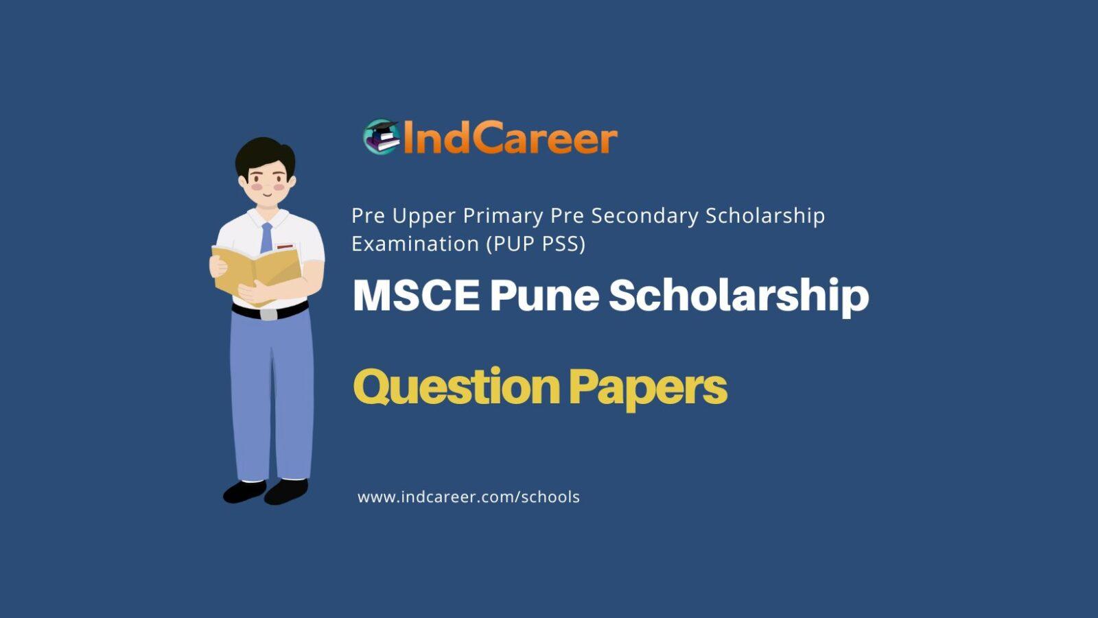 MSCE Pune Scholarship (PUP PSS) Previous Year Question Papers