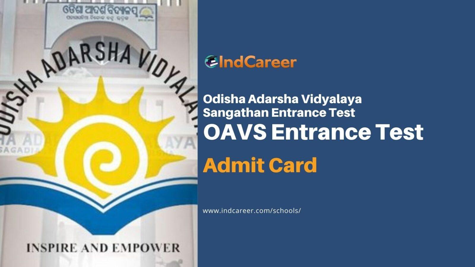 OAVS Admission Admit Card