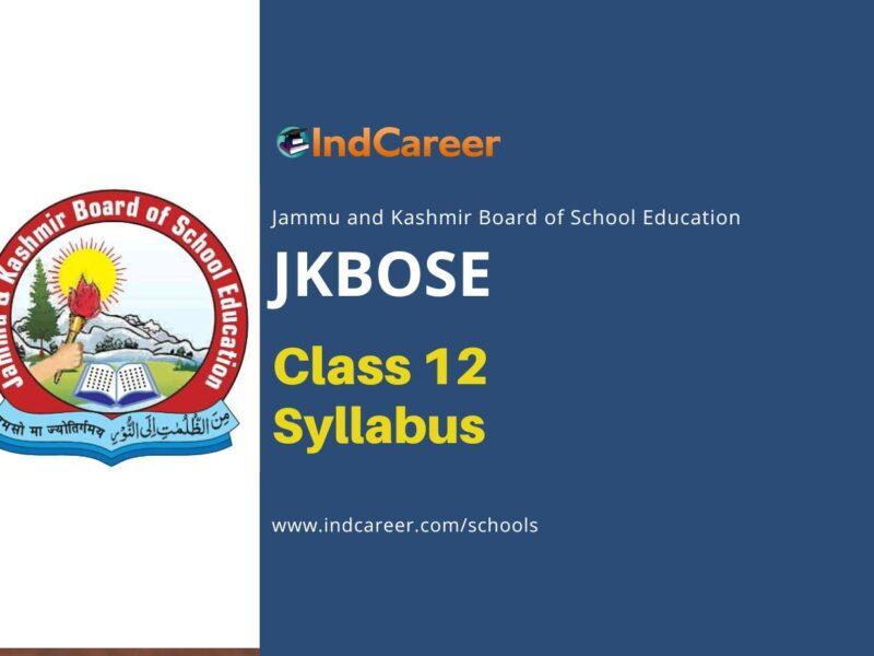 JKBOSE Class 12 Syllabus
