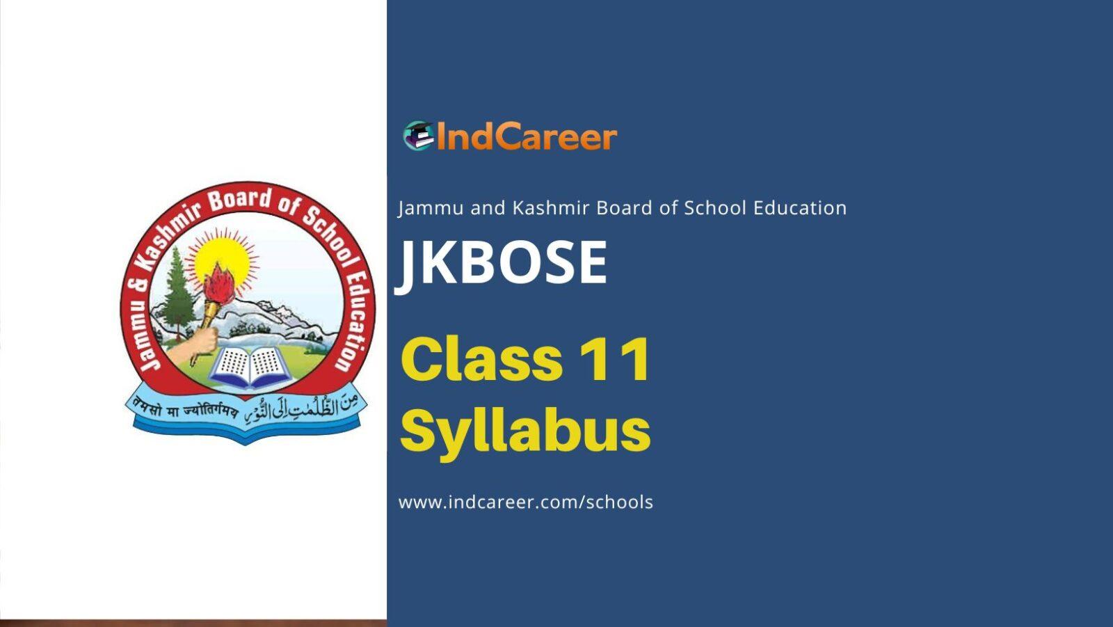 JKBOSE Class 11 Syllabus