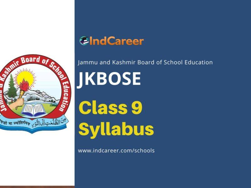 JKBOSE Class 9 Syllabus