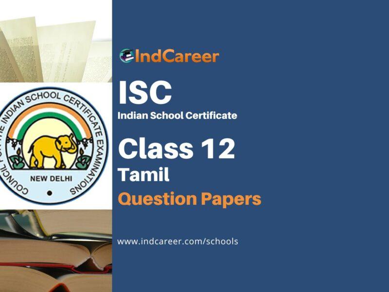 ISC Class 12 Tamil Question Papers