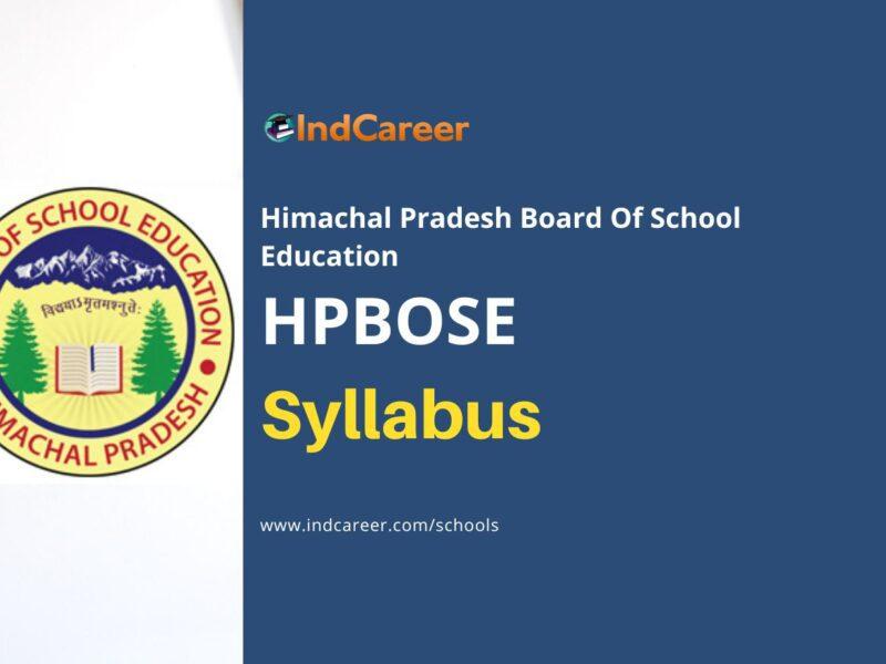 Himachal Pradesh Board Syllabus: HPBOSE Syllabus PDF for All Classes