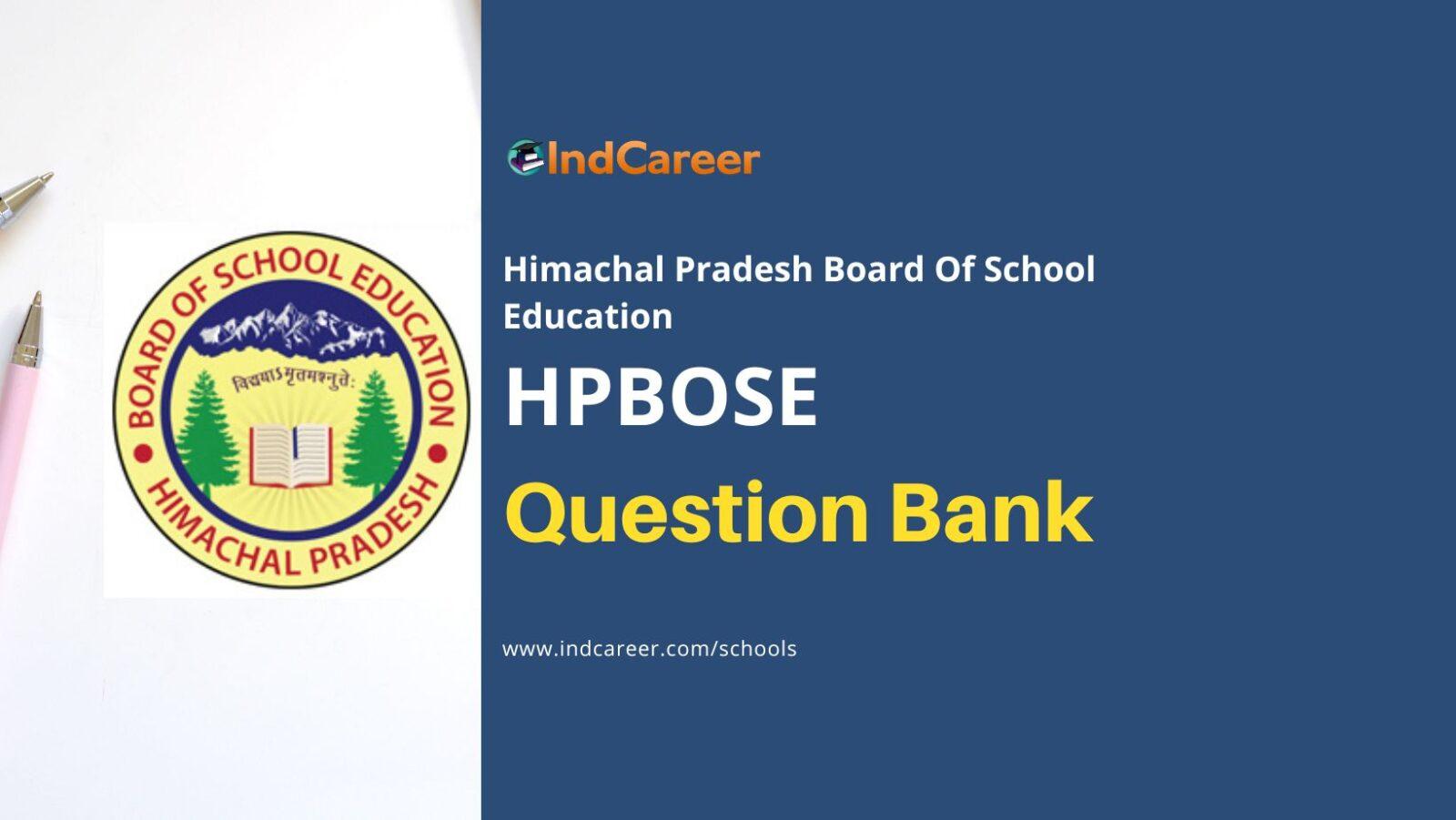 HPBOSE Question Bank