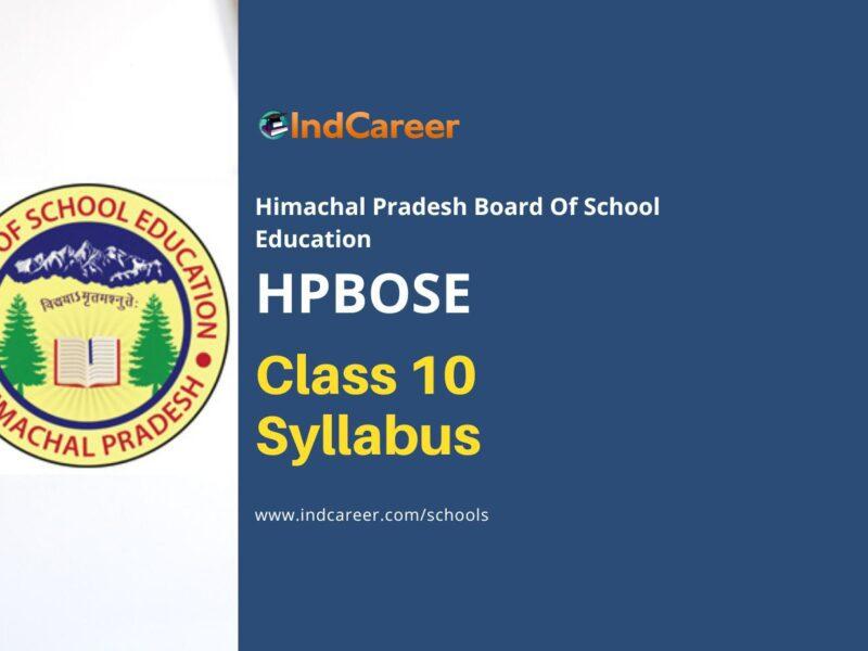 HP Board Class 10th Syllabus