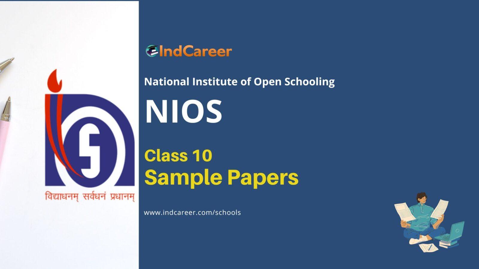 NIOS Class 10 Sample Papers