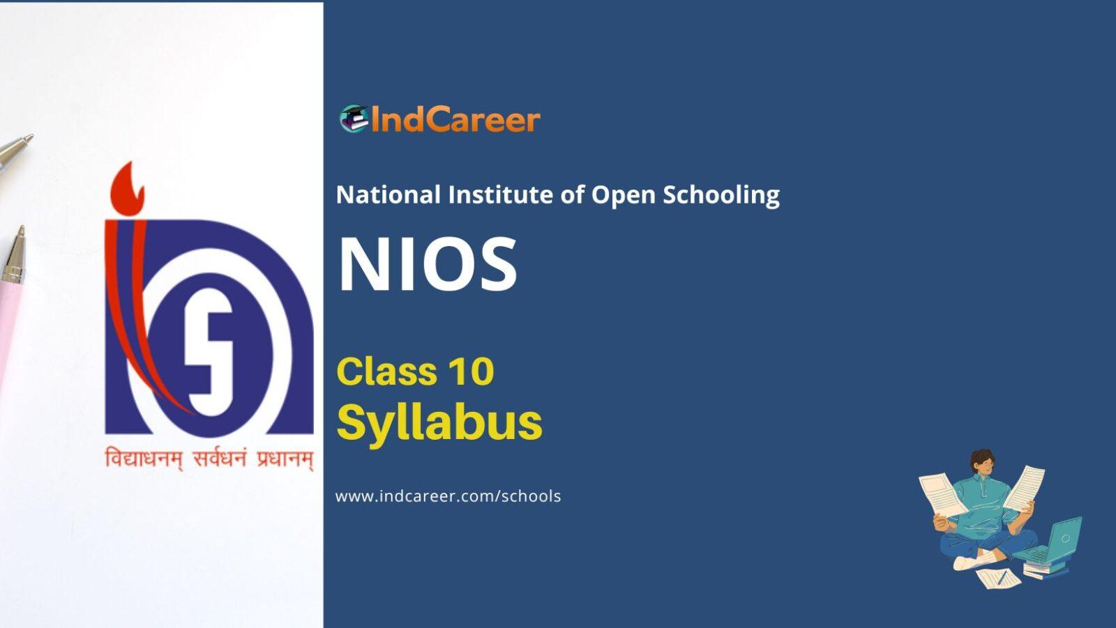 NIOS BOARD SYLLABUS CLASS 10 visual data 5