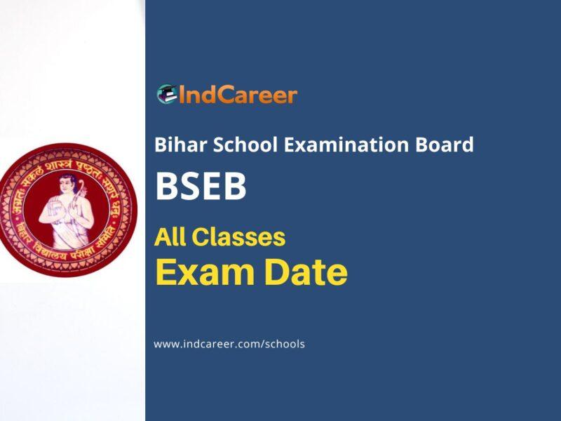 Bihar Board Exam Date: BSEB Time Table for All Classes