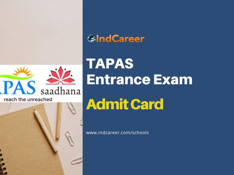 TAPAS Entrance Exam Admit Card