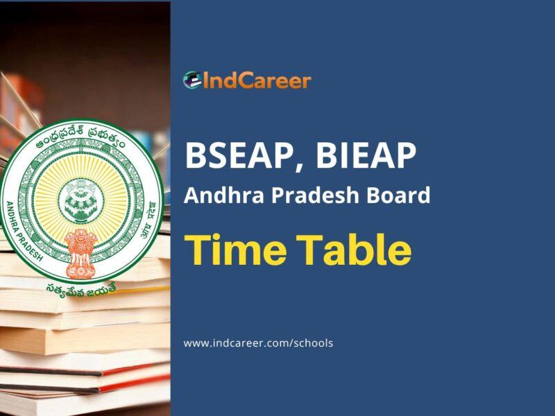 AP Board Time Table: BSEAP, BIEAP Exam Date for All Classes