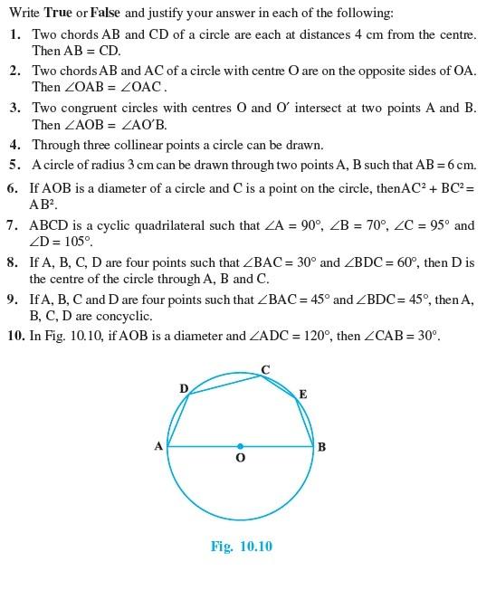 Class 9 Important Questions for Maths - Circles/
