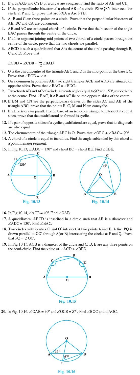 Class 9 Important Questions for Maths - Circles/