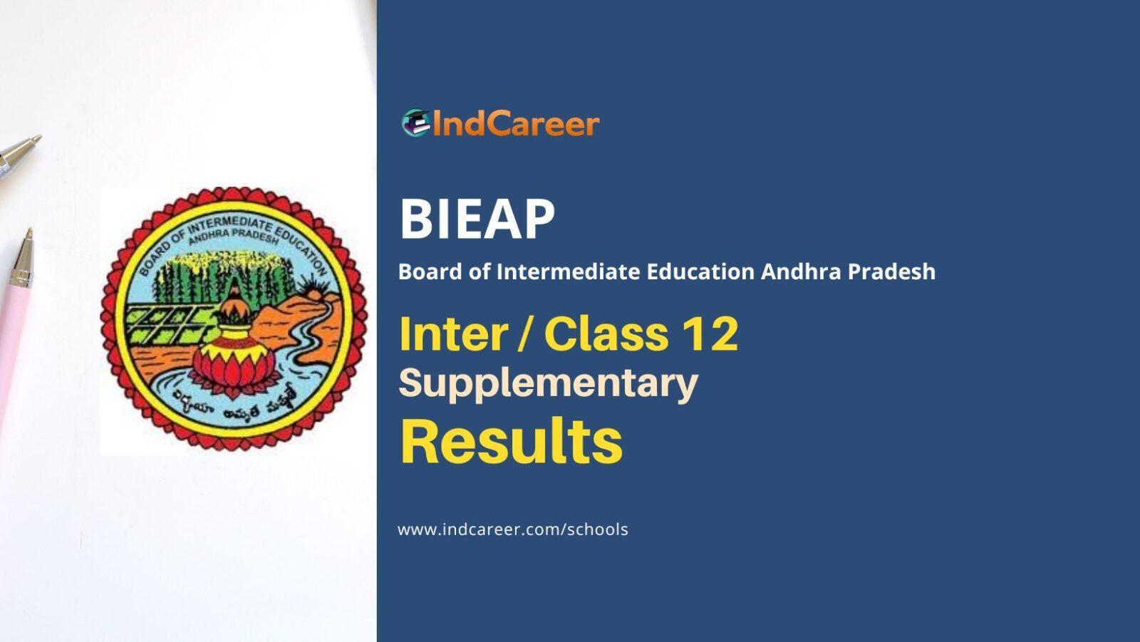 AP Inter Supplementary Results: Check BIEAP Intermediate Supply Result