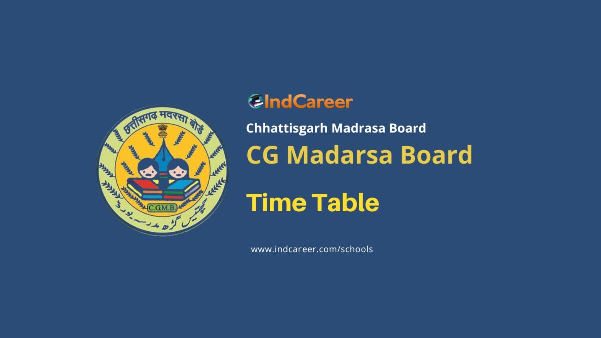 CG Madarsa Board Time Table