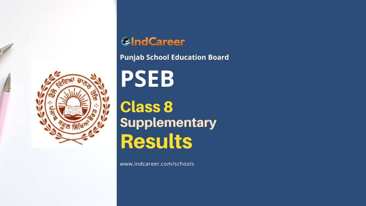 PSEB Class 8th Supplementary Exam Result: Check Punjab Board Class 8 Supply Results