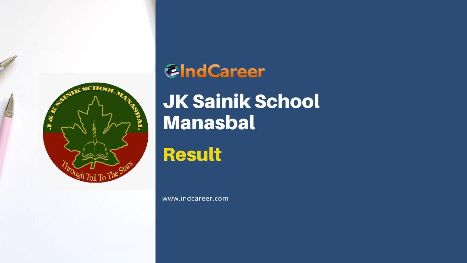 JK Sainik School Manasbal Result