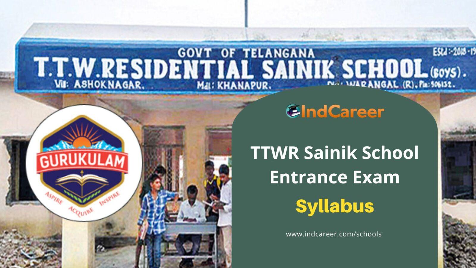 TTWR Sainik School Entrance Test Syllabus