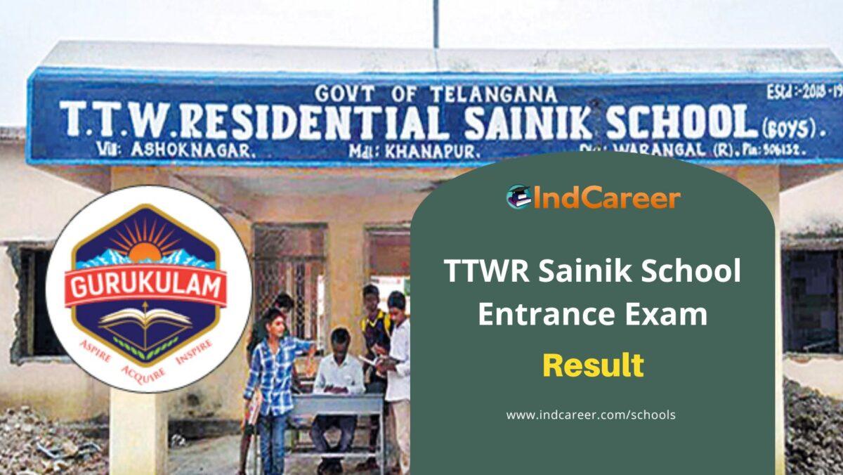 TTWR Sainik School Entrance Test Result: Check at tgtwgurukulam.telangana.gov.in