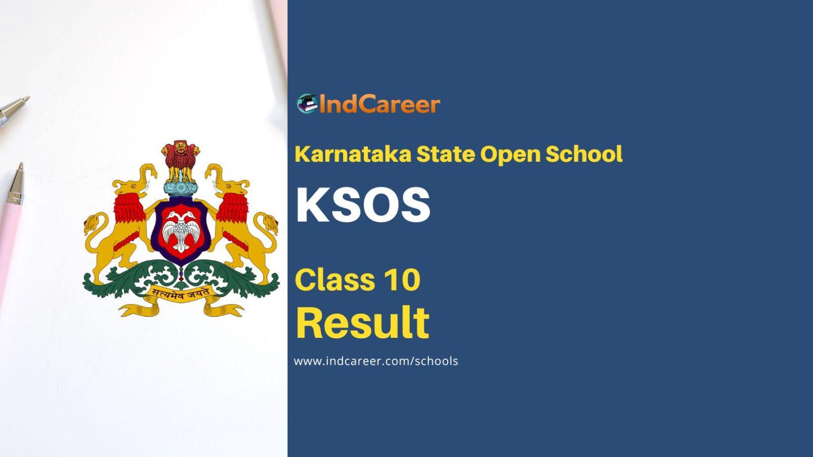 Karnataka Open School 10th Result: Check Karnataka KSOS Class 10 Result