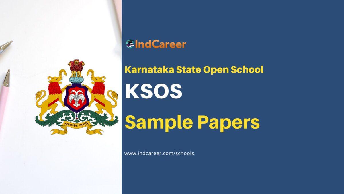 Karnataka Open School Model Question Paper: KOS Sample Papers