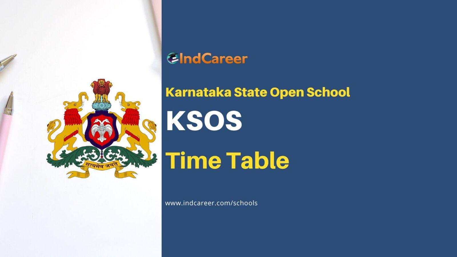 Karnataka Open School Time Table: Check KSOS 10th, 12th Exam Date