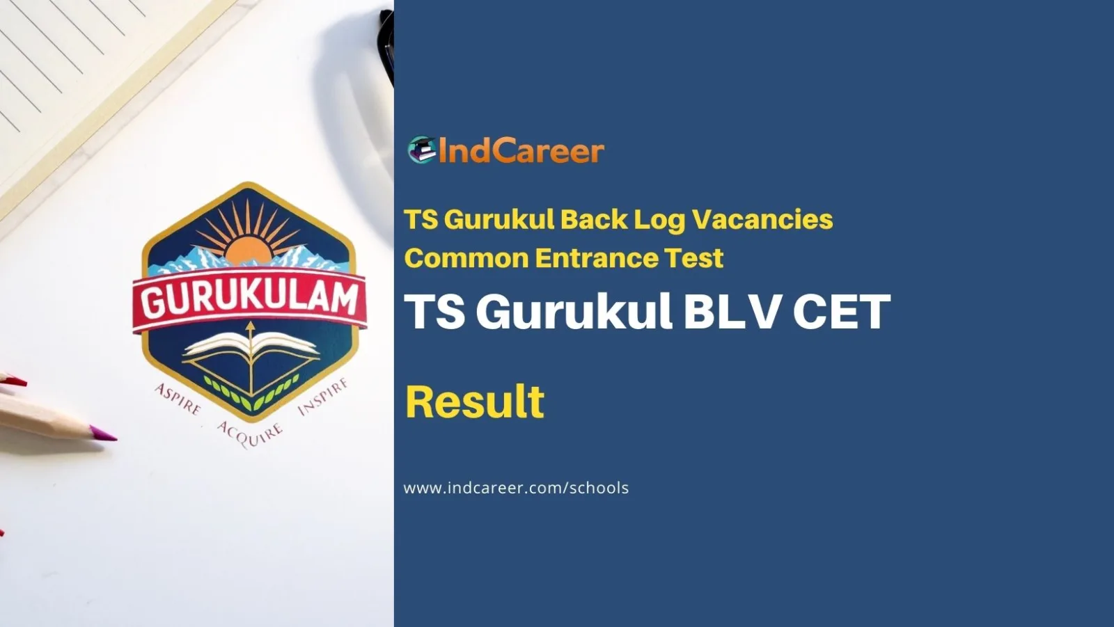 Telangana BLV CET Result: Check at tswreis.ac.in