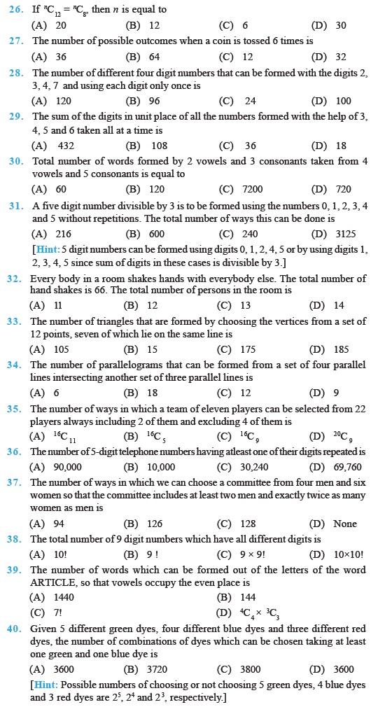 Permutations and Combinations