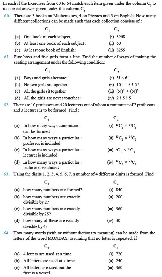 Permutations and Combinations