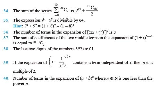 Binomial Theorem