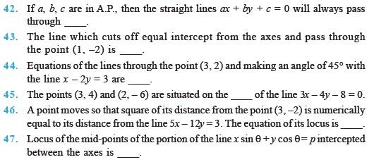 Straight Lines