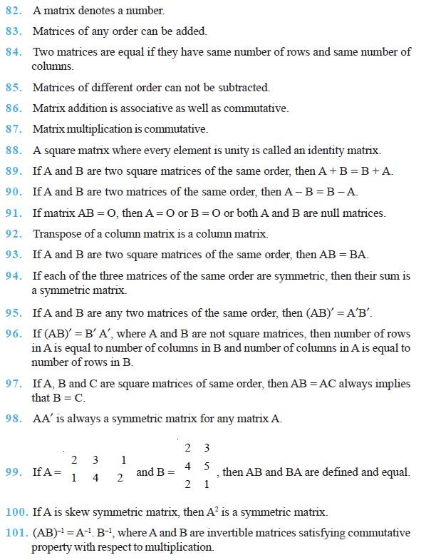 Class 12 Important Questions for Maths - Matrices
