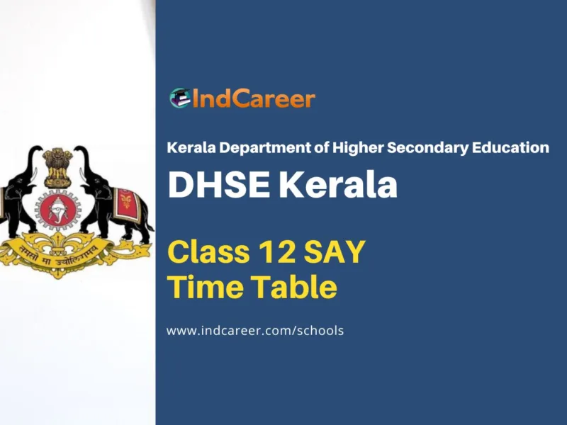 Kerala Plus Two SAY Exam Time Table 2024: Download DHSE Kerala Class 12th Improvement Exam Date